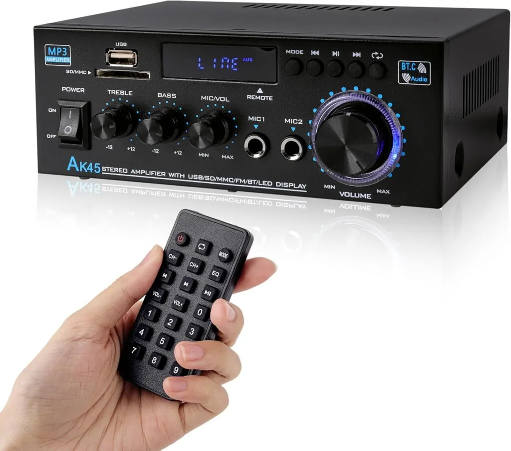 Amplificador de Audio de 4 Canales ACMOMO AMPLIFICADOR EQUALIZADOR TOCADISCOS