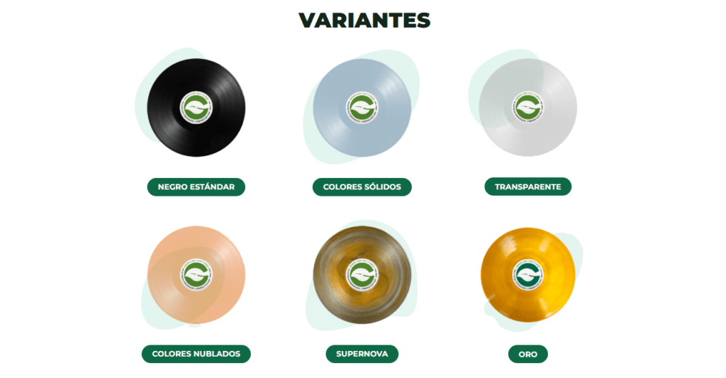 DISCOS DE VINILO DE COLOR GREENLY